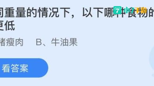 牛油果和猪瘦肉哪个热量低